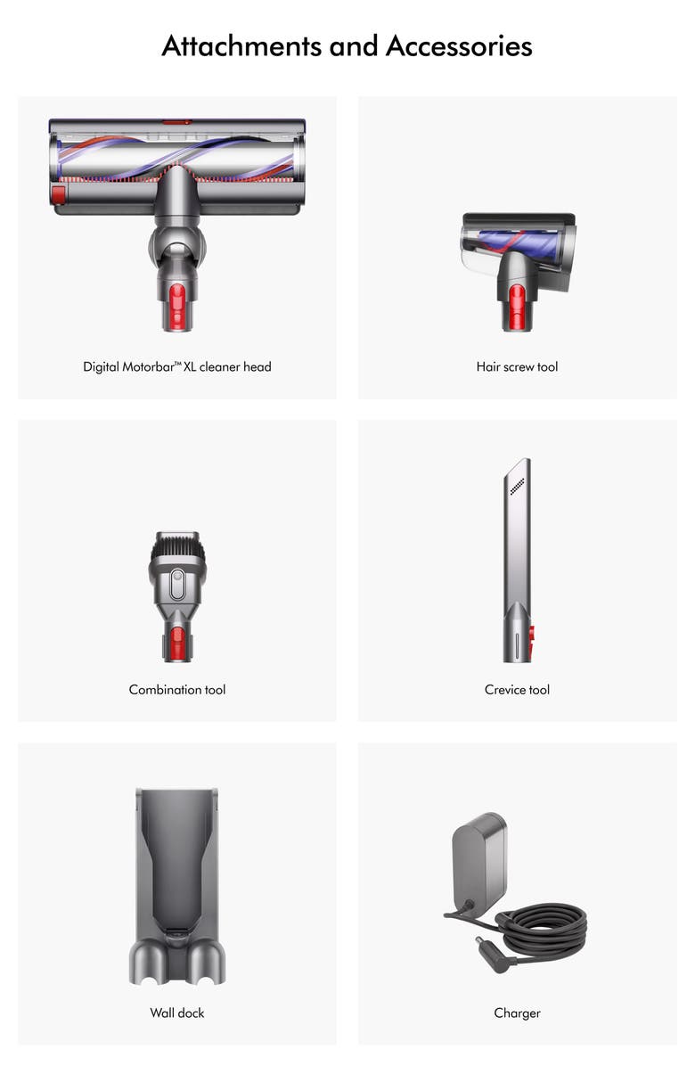 Dyson Outsize Vacuum - Nickel/Iron/Red - Refurbished, Alternate, color, Multi