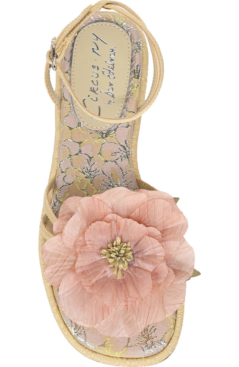 Circus NY by Sam Edelman Olana Flower Sandal, Alternate, color, Dusty Yellow/ Ballet Blush
