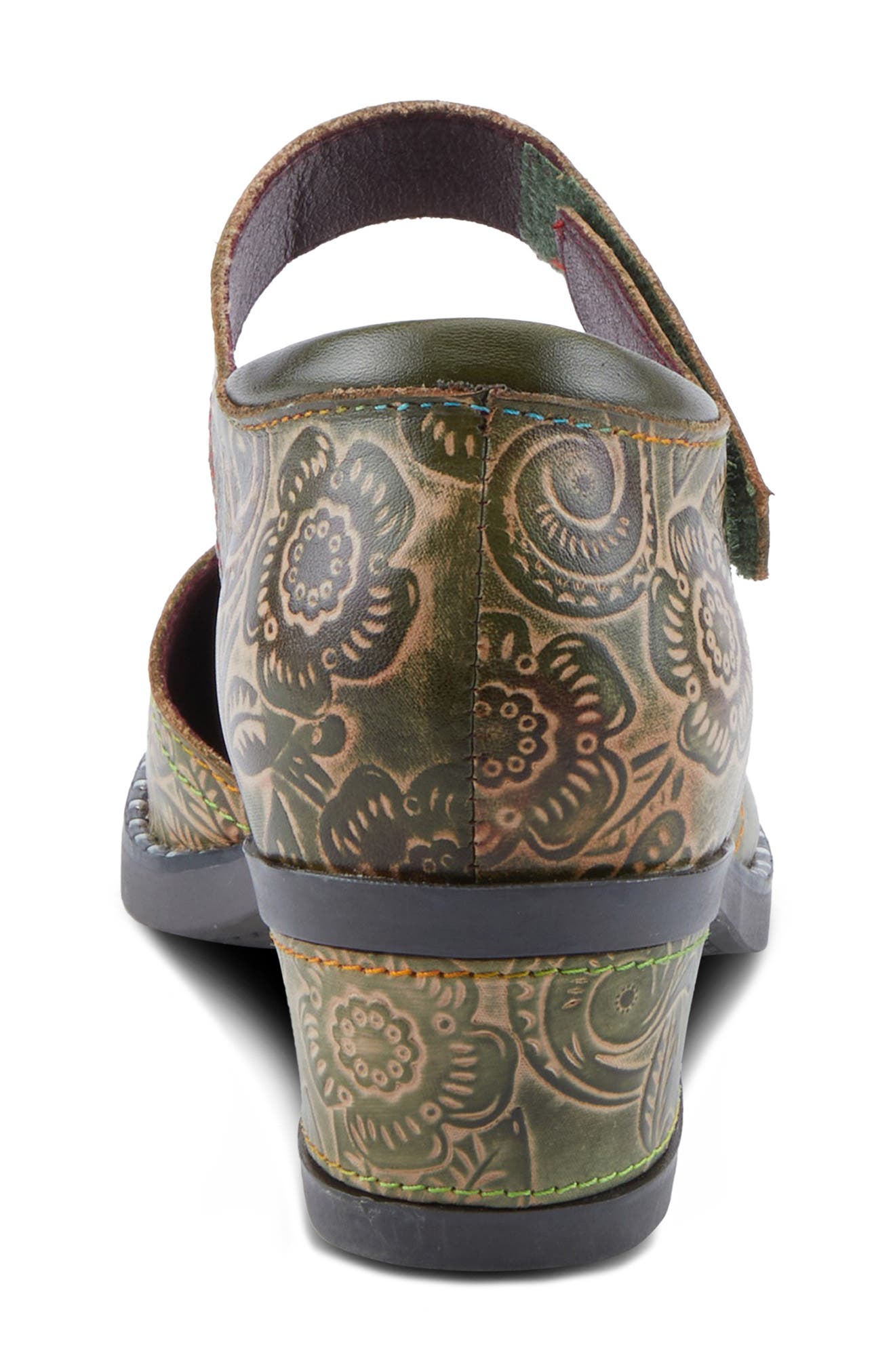 Jazzberry Ankle Strap Pump, Alternate, color, OLIVE MULTI