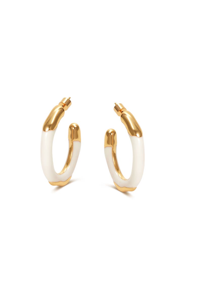 RC RETRO CHIC Time Ripples Earrings, Main, color, White & Gold