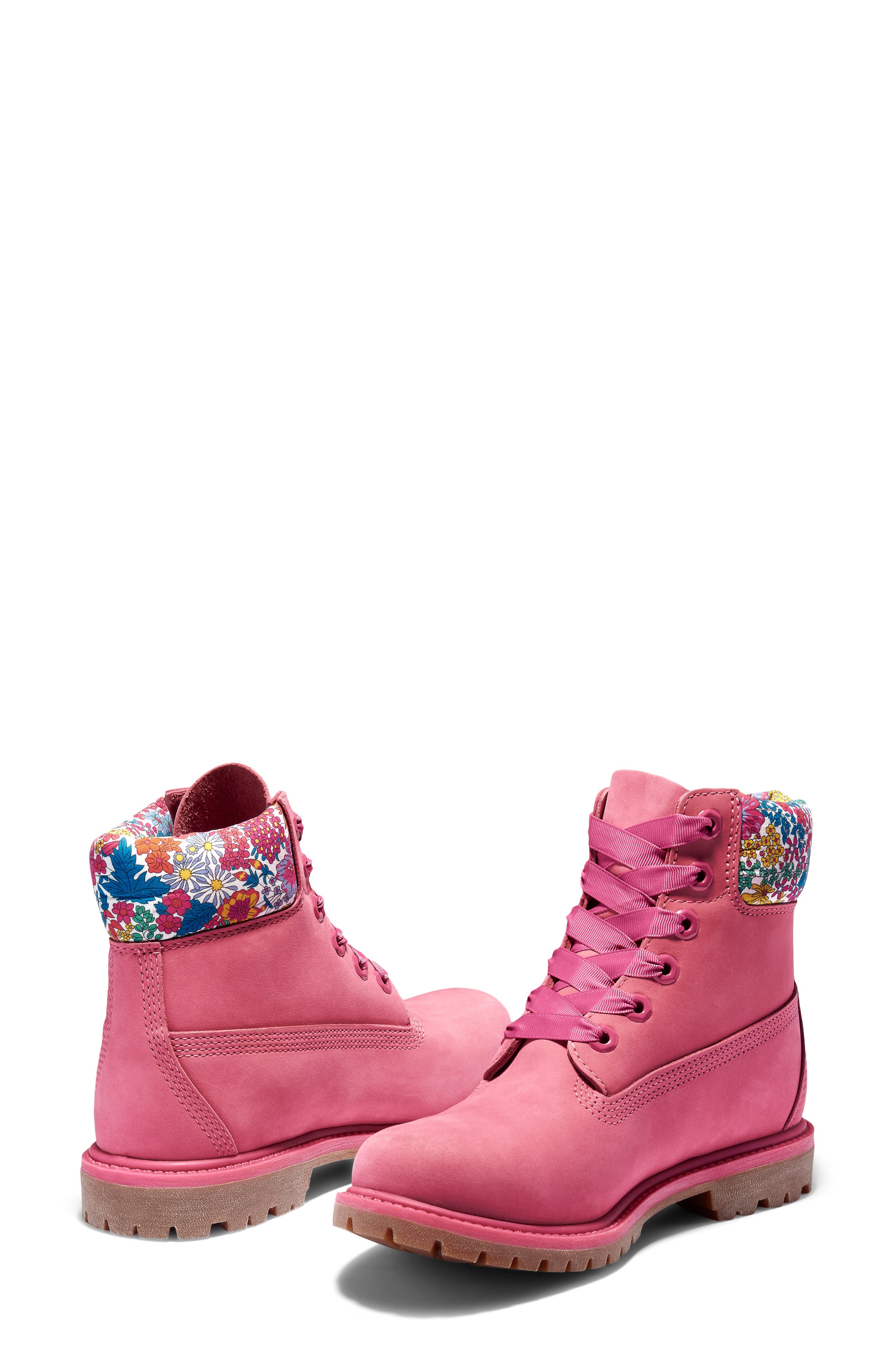 x Liberty of London 6-Inch Premium Waterproof Boot, Alternate, color, MEDIUM PINK NUBUCK LEATHER