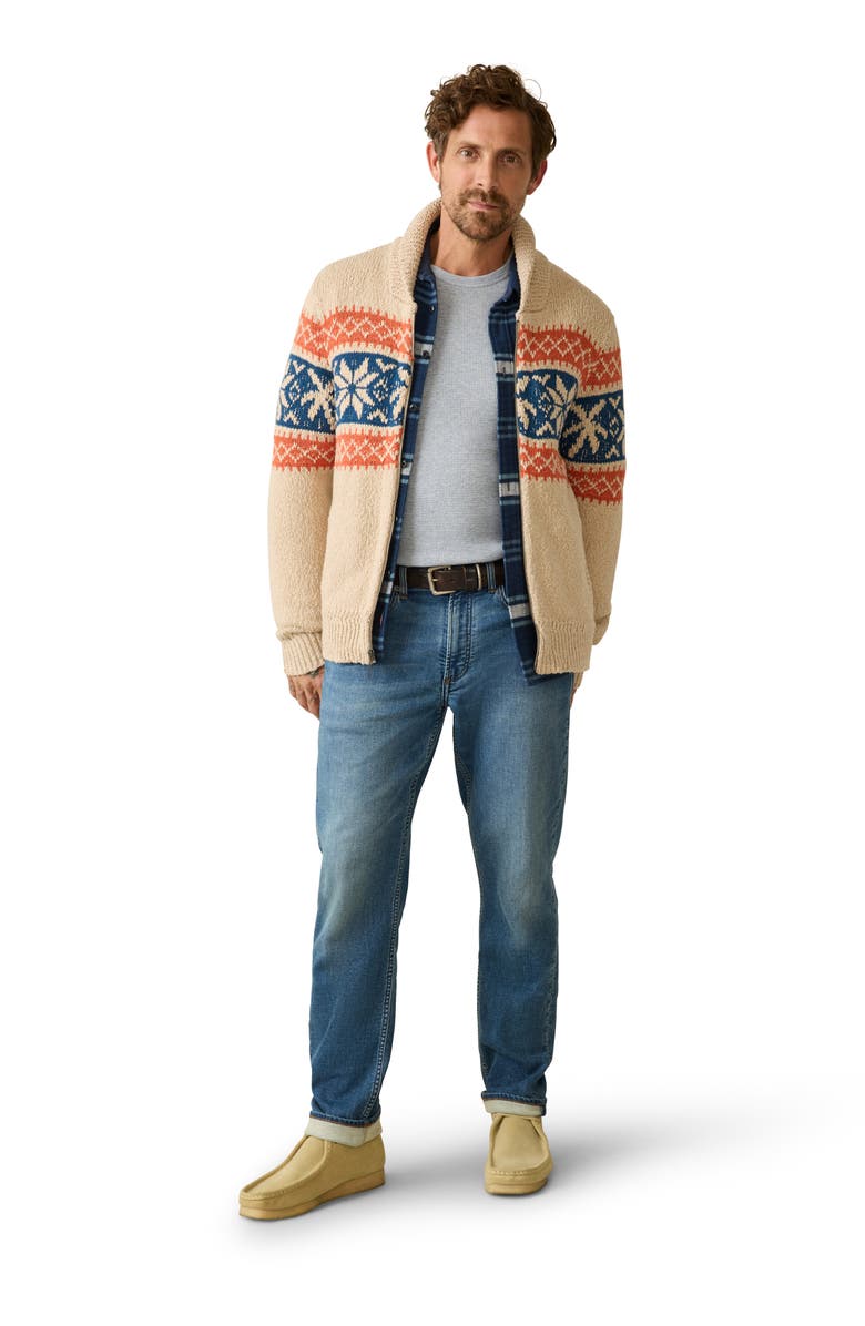 Faherty Surf to Snow Zip-Up Cardigan, Alternate, color, Pacific Wheat