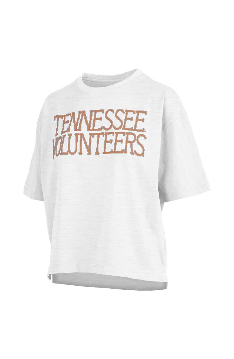 PRESSBOX Women's Pressbox Heather Gray Tennessee Volunteers Motley Crew Chain Stitch Slub Waist Length Boxy T-Shirt, Alternate, color,