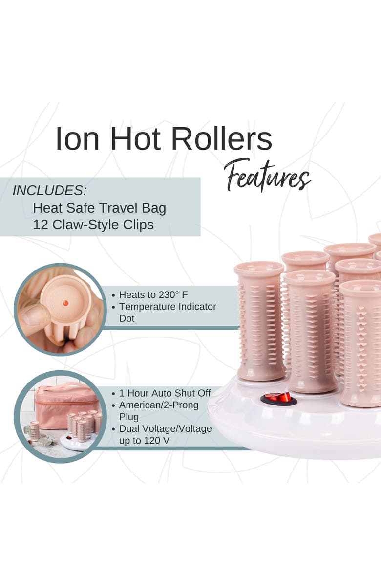 CALISTA Ion Hot Rollers, Alternate, color, Pink- Long Set