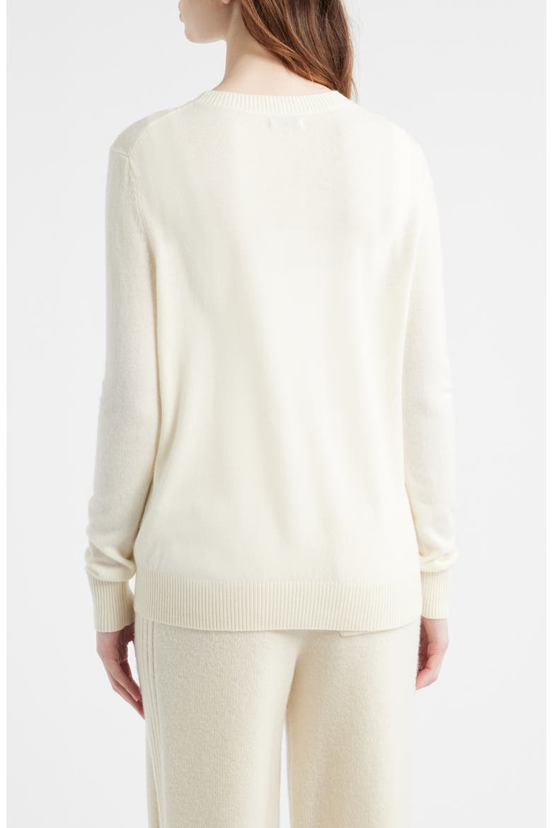Rochelle Wool & Cashmere Crewneck Sweater, Alternate, color, IVORY