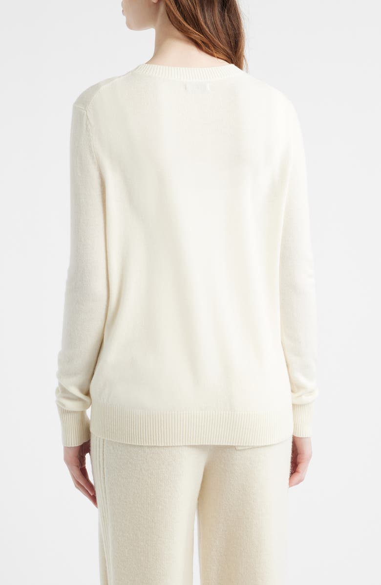 HOUSE OF CB Rochelle Wool & Cashmere Crewneck Sweater, Alternate, color, Ivory