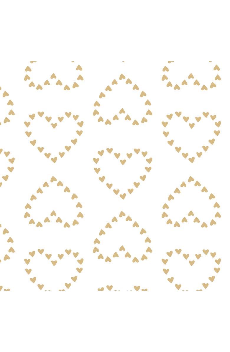 Lambs & Ivy Confetti Hearts 100% Cotton Baby Fitted Crib Sheet, Alternate, color, Gold