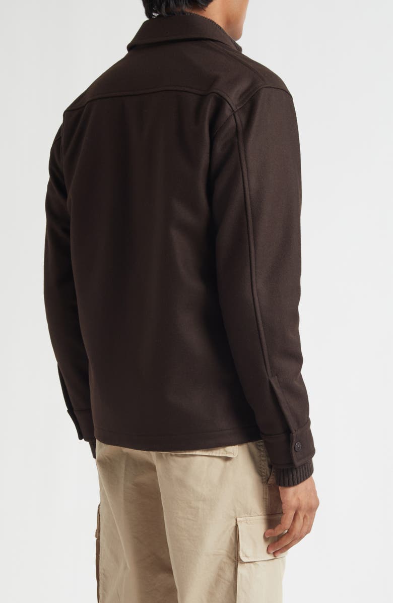 Stone Island Ghost Virgin Wool Blend Overshirt, Alternate, color, Dark Brown