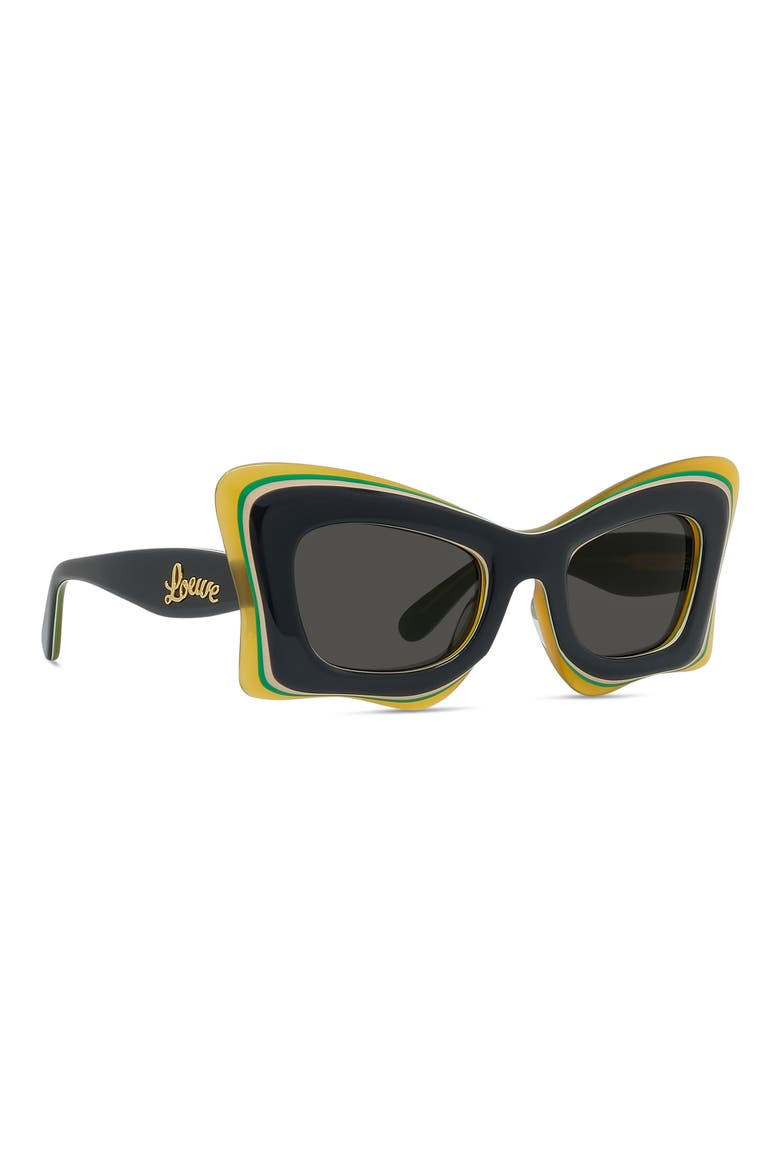 x Paula's Ibiza 50mm Butterfly Sunglasses, Alternate, color, GRYO/SMK
