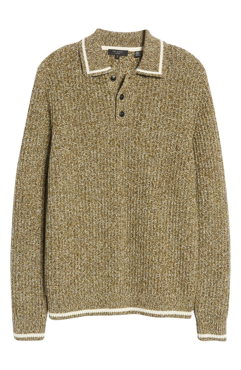 Ted Baker London Tames Mouline Polo Sweater, Alternate, color, 