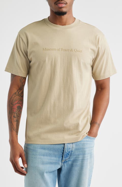 Tシャツ・カットソー [MATINKIM]oversize big graphic top for men in light beige OVERSIZE BIG GRAPHIC TOP FOR MEN IN LIGHT BEIGE – Matin Kim