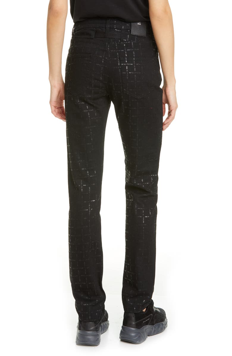 1017 ALYX 9SM Logo Print High Waist Skinny Jeans, Alternate, color,