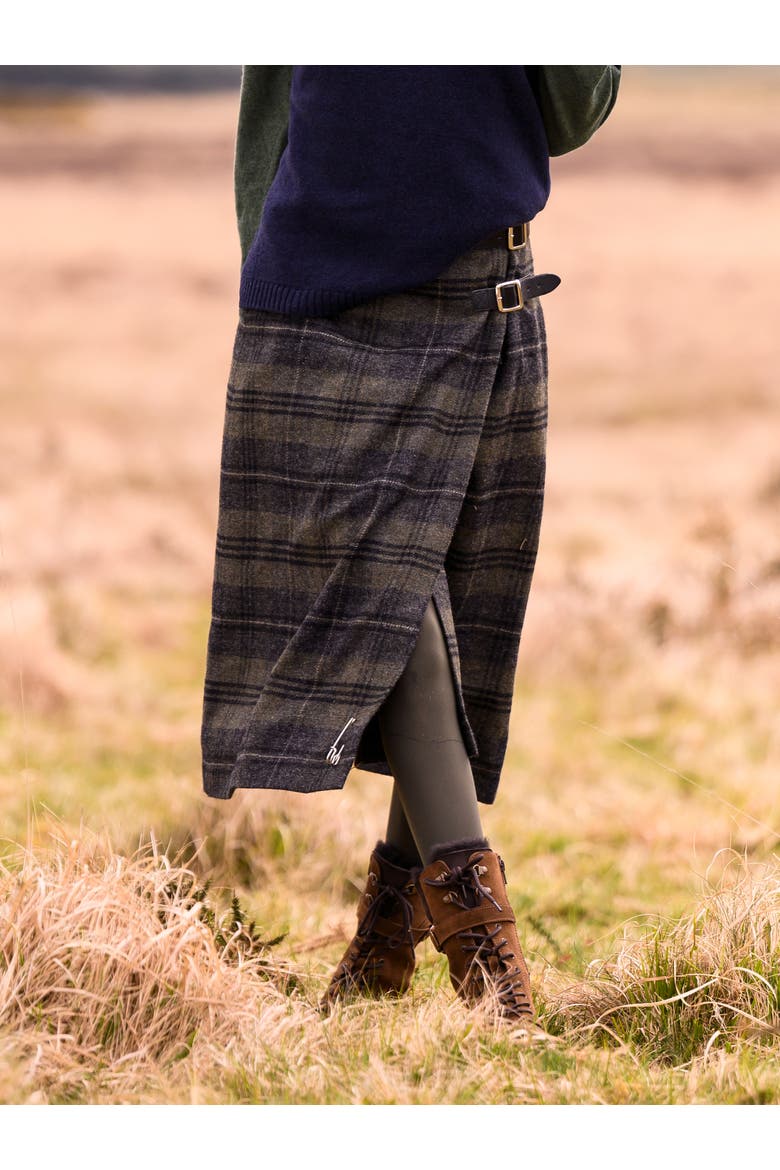 Midi Celt Kilt Plaid Skirt, Alternate, color, CAIRNGORM HEATH