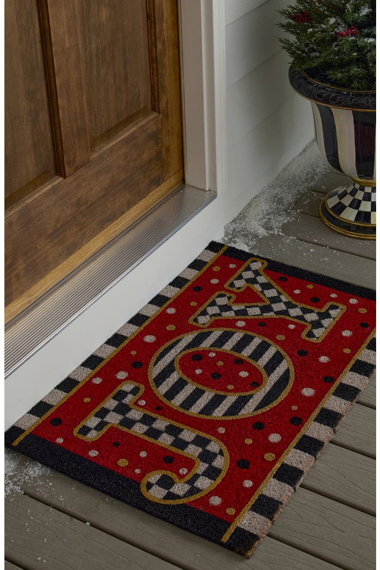 Joy Entrance Mat, Alternate, color, RED