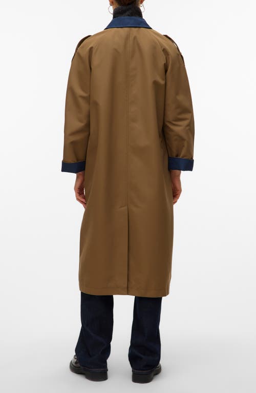 Vero Moda Lucia Maria Water Resistant Coat In Brown
