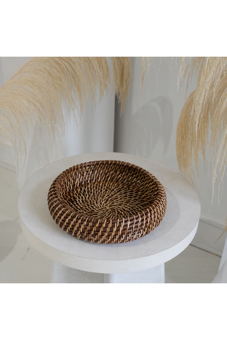 Rattan Apple Bowl, Alternate, color, Natural