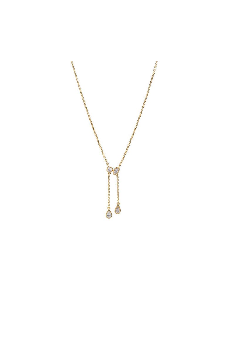 BY ADINA EDEN Lab Grown Diamond Multi Shape Bezel Drop Chain Lariat, Main, color, Gold