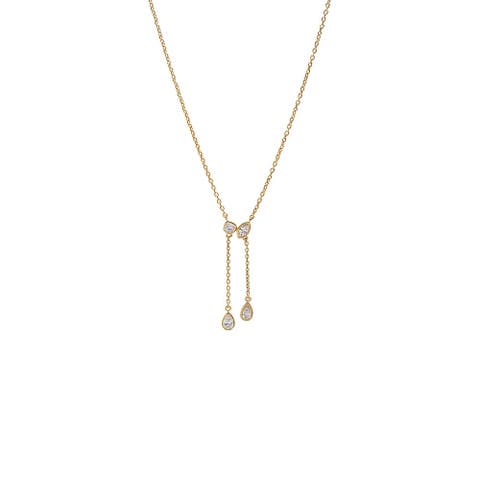 Lab Grown Diamond Multi Shape Bezel Drop Chain Lariat