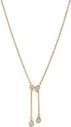 BY ADINA EDEN Lab Grown Diamond Multi Shape Bezel Drop Chain Lariat