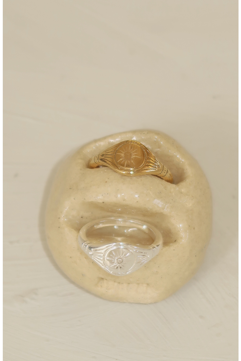 Moonbeam Pinky Ring, Alternate, color, Silver