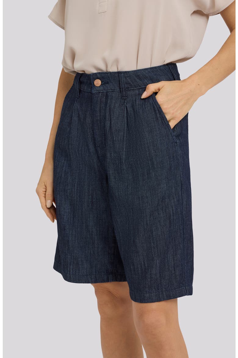 Gwen Relaxed Denim Bermuda Shorts, Alternate, color, DARK INDIGO