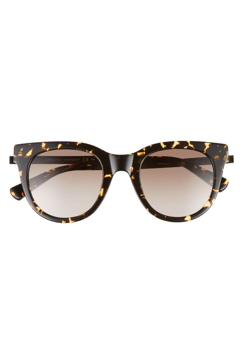 Stevie 49mm Round Sunglasses, Alternate, color, BLACK HAVANA/ GOLD