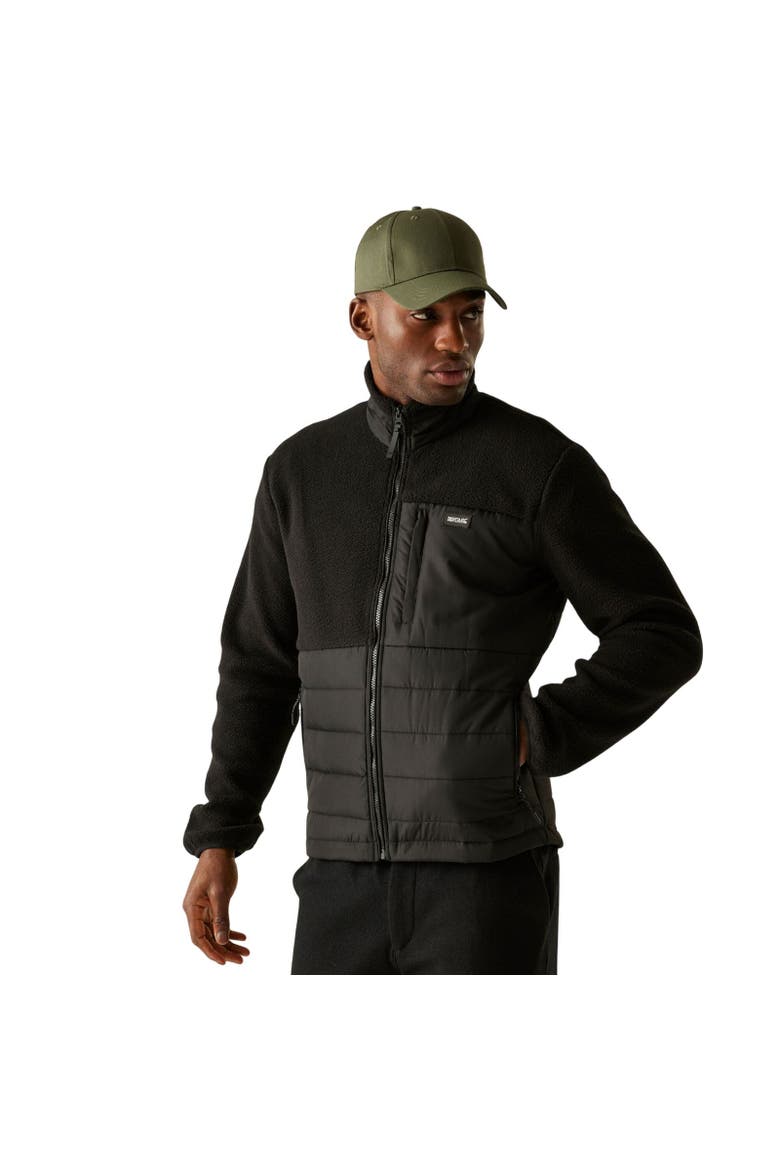 Frankie Borg Full Zip Hybrid Jacket, Alternate, color, Black