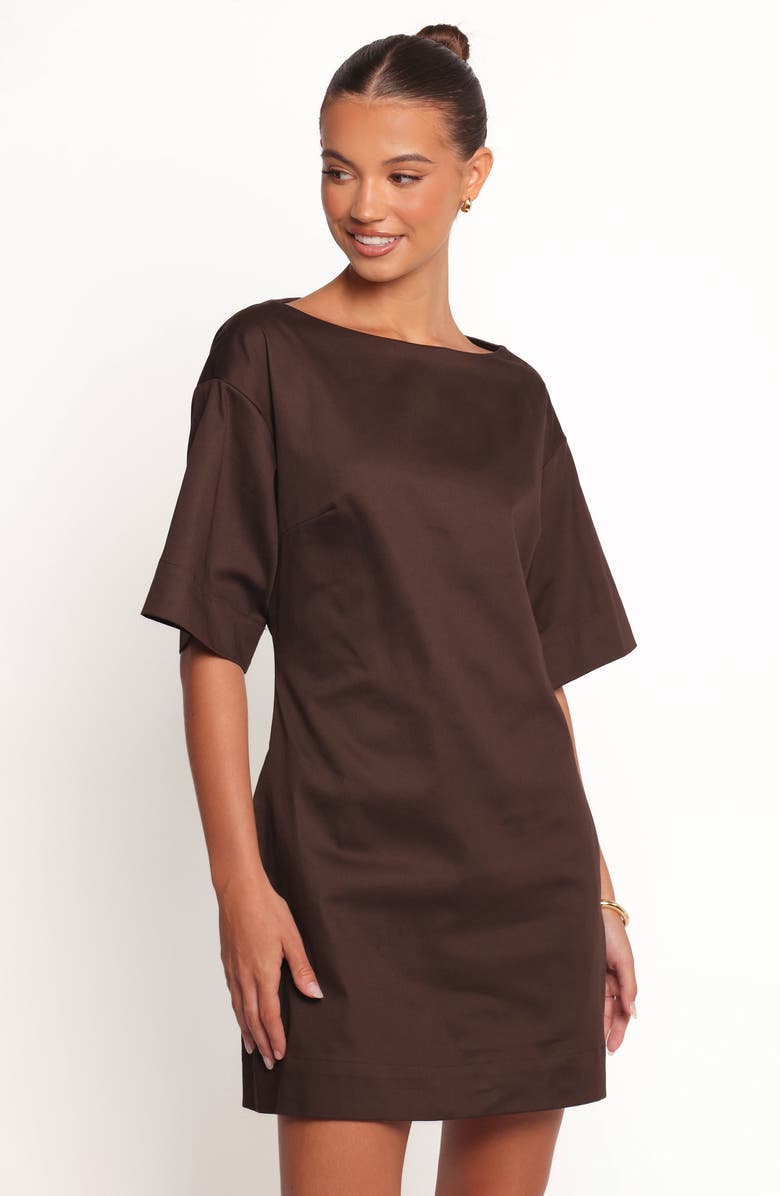 Petal & Pup Thorne A-Line Minidress, Alternate, color, Chocolate