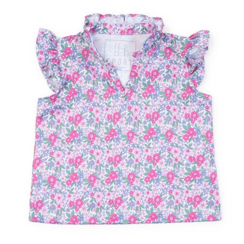 Ellie Girls' Sleeveless Ruffled Top by LH Sport