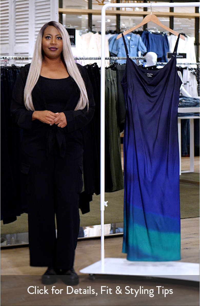 Ombré Cowl Neck Slipdress, sales video thumbnail