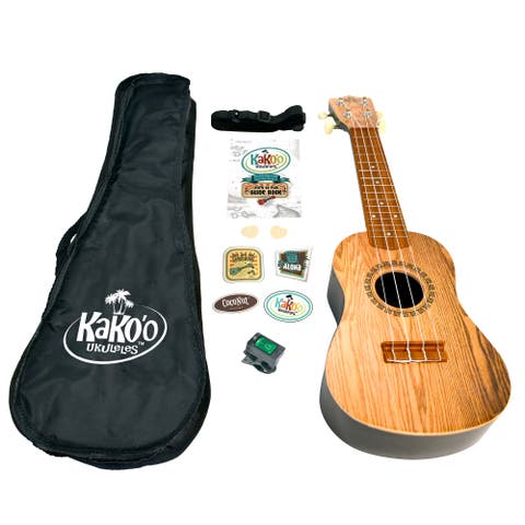 Kako'O 21" Professional Wooden Ukulele Set Sandalwood