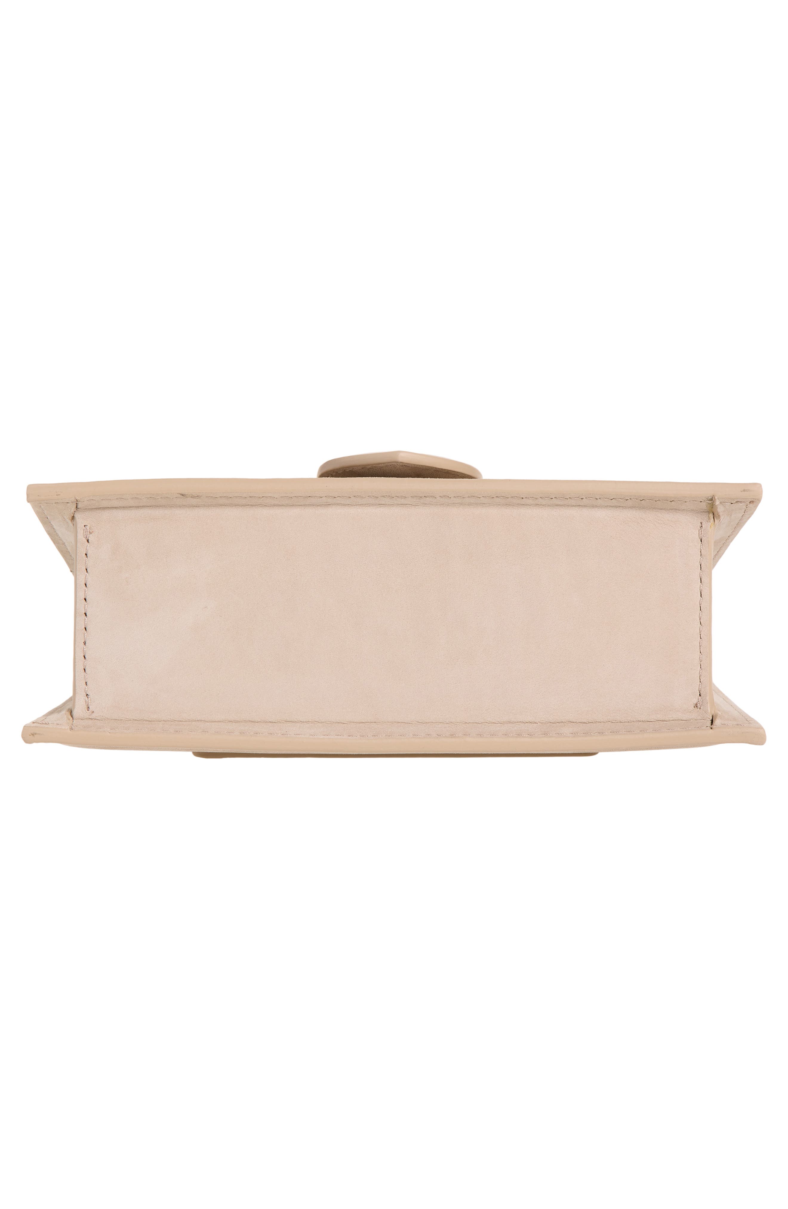 Le Bambino Leather Top Handle Bag, Alternate, color, DARK BEIGE 180