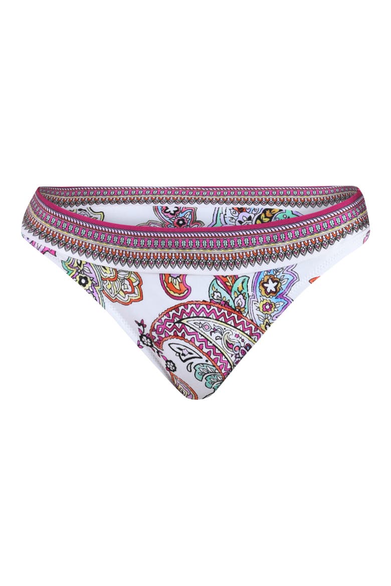 Nicole Bright Paisley Bikini Bottoms, Alternate, color, WHITE MULTI