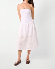 WeWoreWhat Ribbed Cotton Midi Dress
