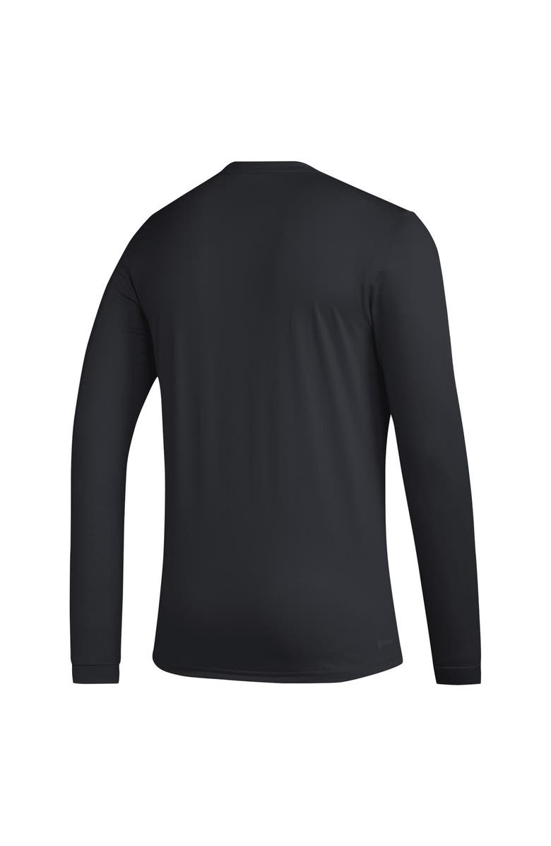 adidas Men's adidas Black NC State Wolfpack Primary Locker Logo Pre-Game Long Sleeve T-Shirt, Alternate, color, Black