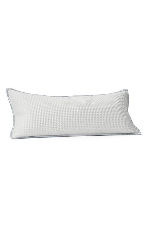 Blanket Stitch Organic Cotton Waffle Weave Pillow Cover