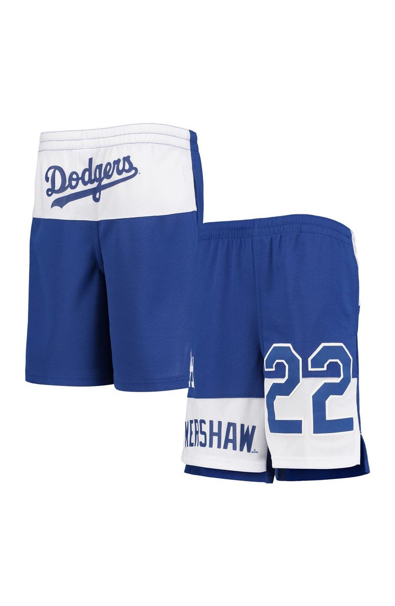 Outerstuff Youth Clayton Kershaw Royal Los Angeles Dodgers Pandemonium Name & Number Shorts, Main, color, Royal