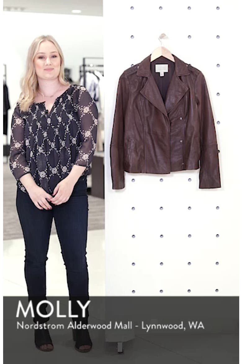 Feminine Leather Moto Jacket video
