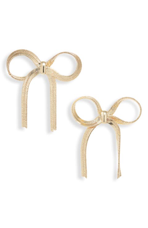Slinky Bow Drop Earrings