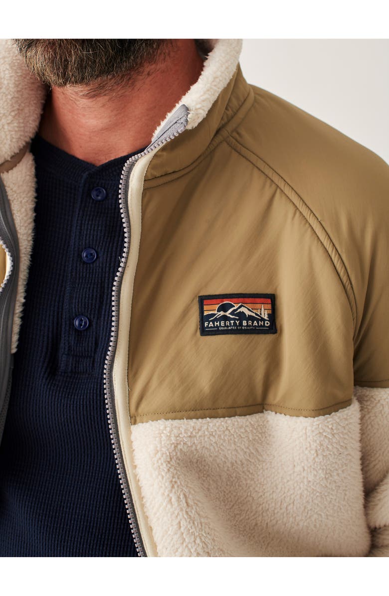 Faherty High Pile Fleece Zip Jacket, Alternate, color,
