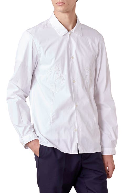 Eloan Embroidered Button-Up Shirt
