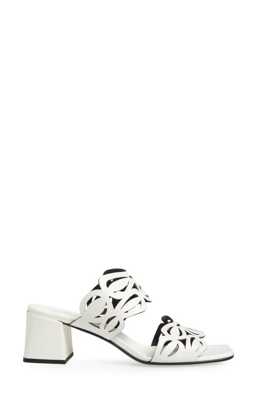 2 Twin Hearts Laser Cutout Slide Sandal In Bone