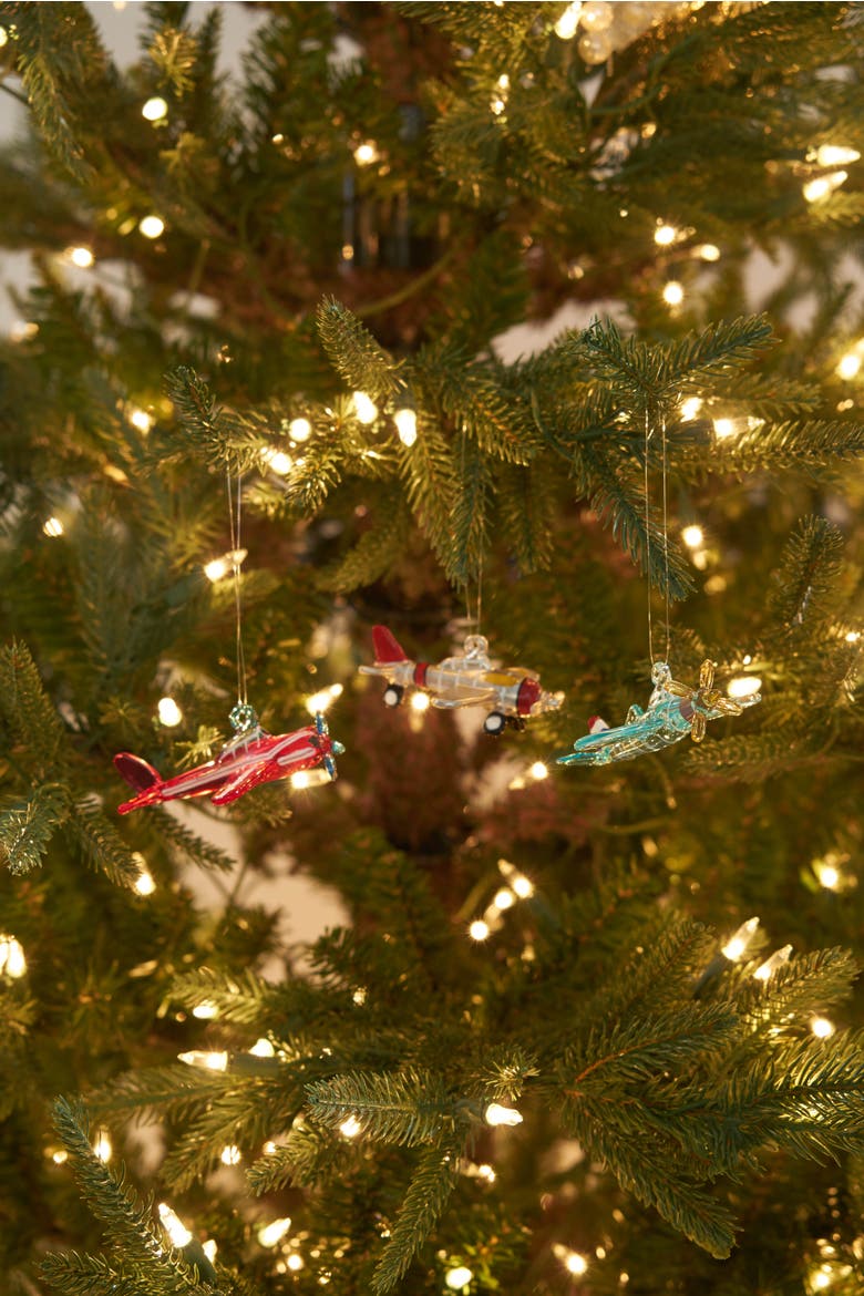 Vintage Plane Ornaments A/3, Alternate, color, White