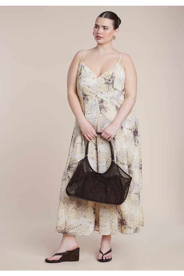 Printed Tie Straps Maxi Dress, Alternate, color, MELLOW BLOOMS