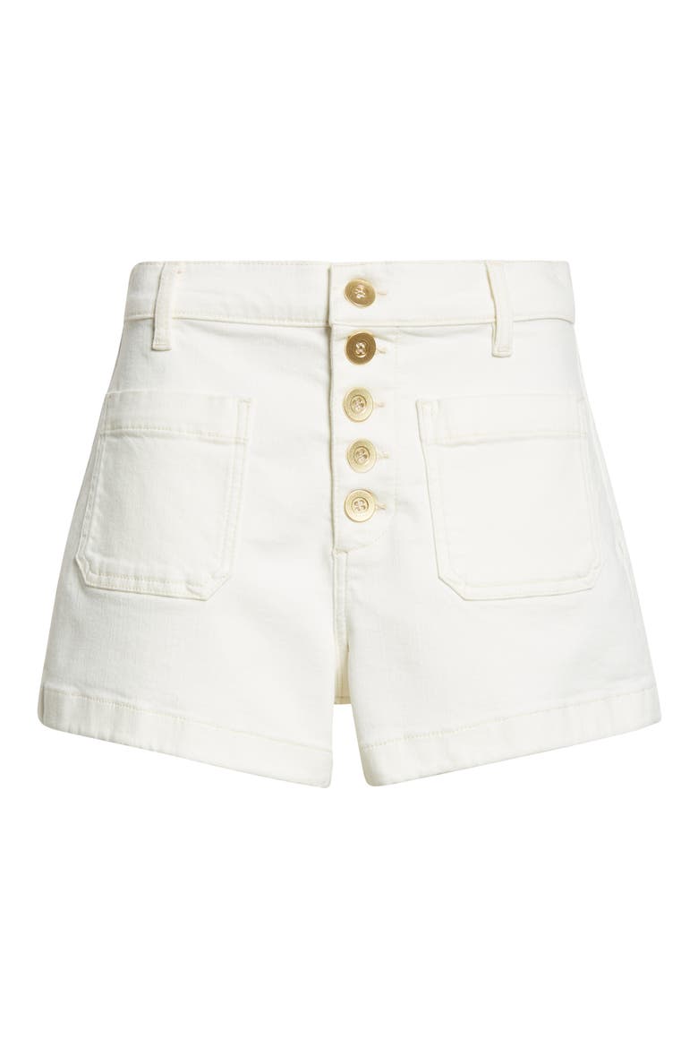 Cindy High Waist Denim Shorts, Alternate, color, WHITE