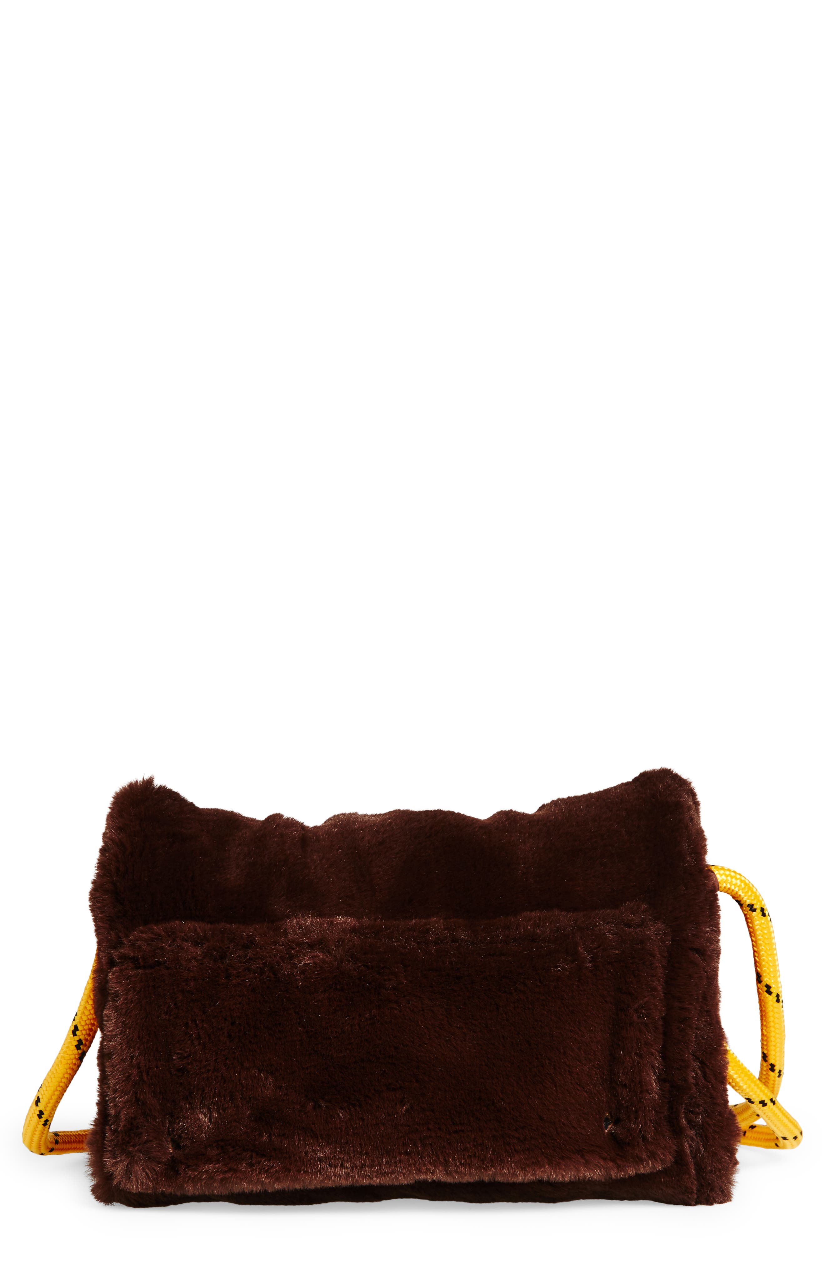KkCo Faux Fur Muff Crossbody Bag, Main, color, 
