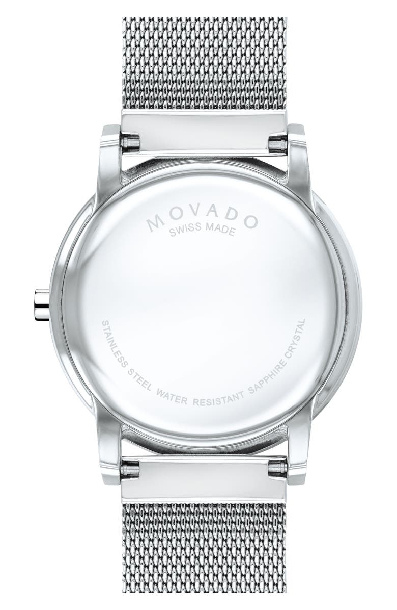 Movado Museum Mesh Bracelet Watch, 40mm, Alternate, color, 