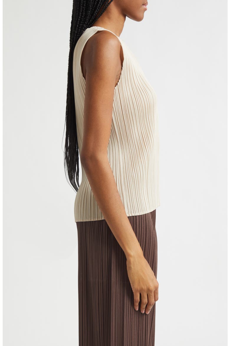 Monthly Colors May Pleated Sleeveless Top, Alternate, color, SAND BEIGE