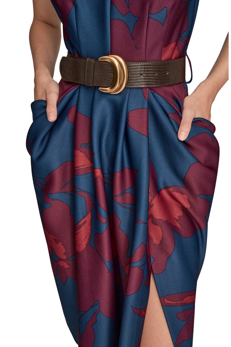 Sleeveless Belted Cocktail Dress, Alternate, color, ECLPSE MUL