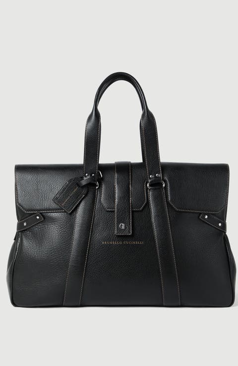 Grained calfskin Country Weekender bag